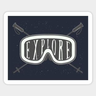 explore typo Sticker